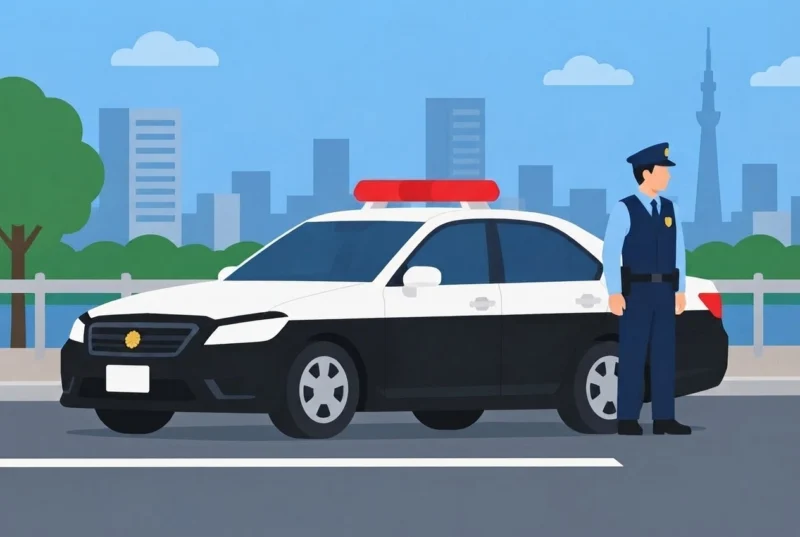 パトカーの白黒