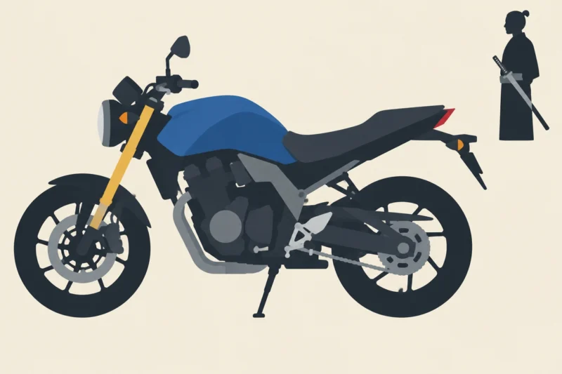 バイクのスタンド位置