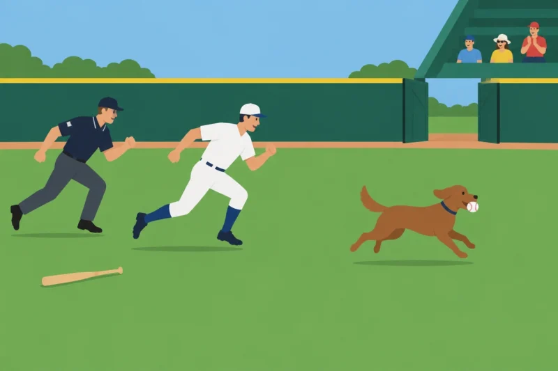 犬がボールを咥えたら
