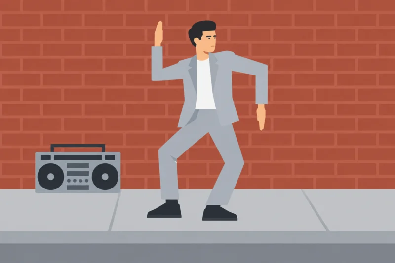 ロボットダンスのポーズ