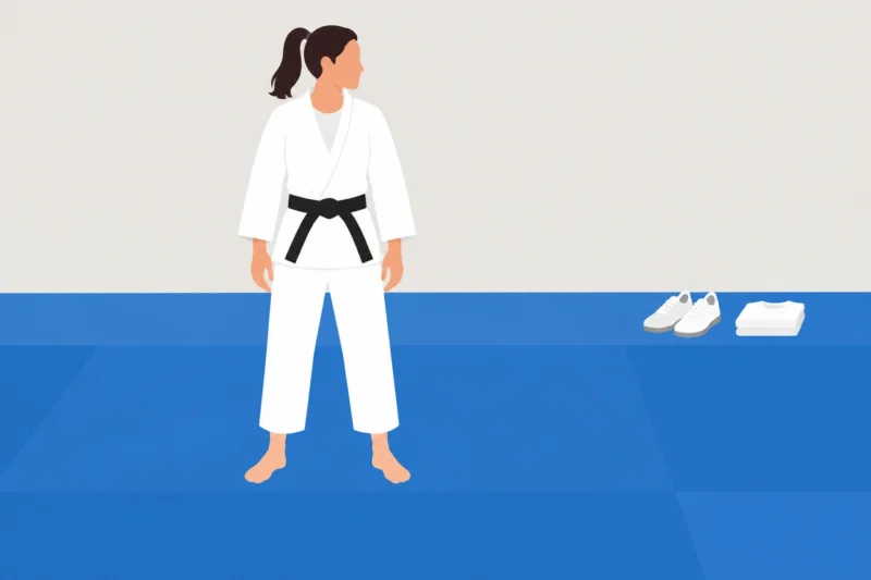柔道着姿の選手