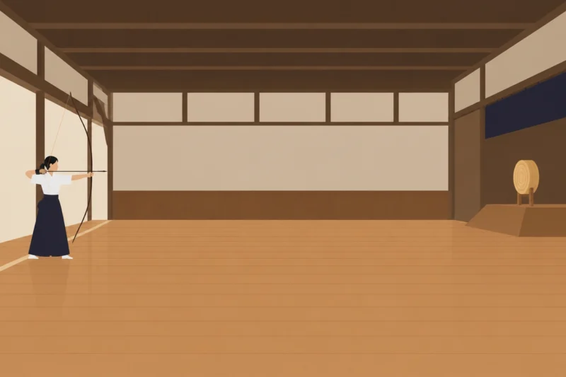 的までの距離28m