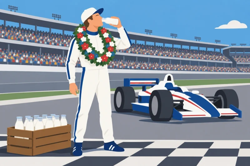 牛乳を飲むレース