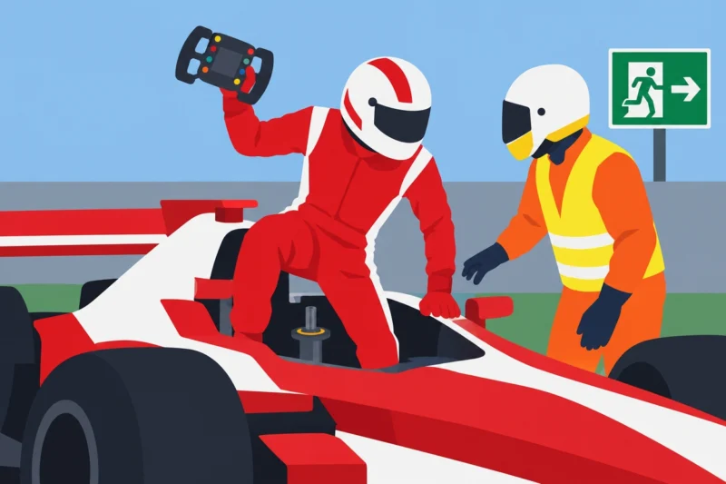 F1のハンドル取り外し