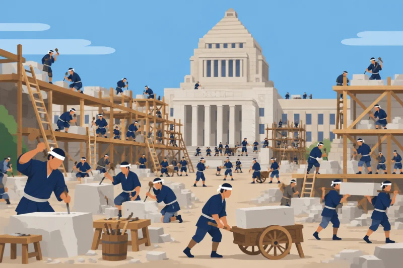 建設にのべ300万人が従事