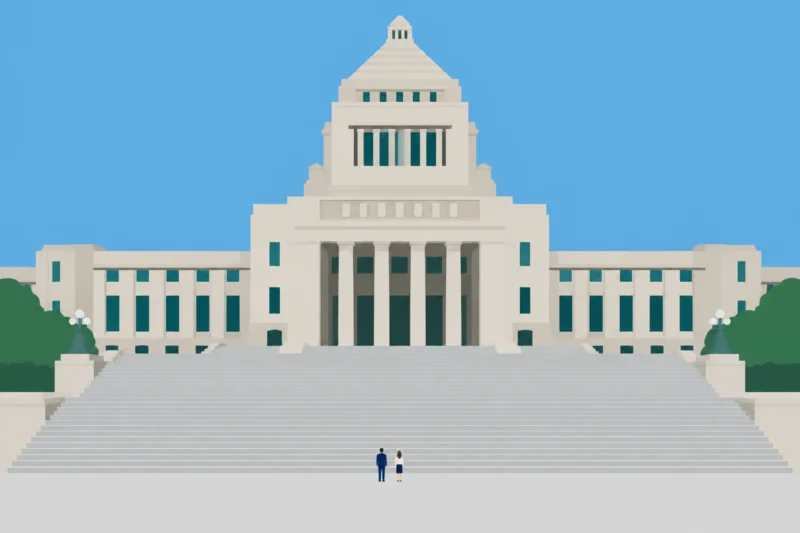 階段は威厳を示す広さ