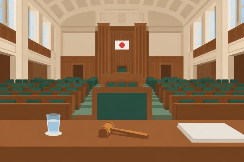 参議院には木槌がある