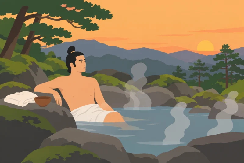 温泉が大好きだった