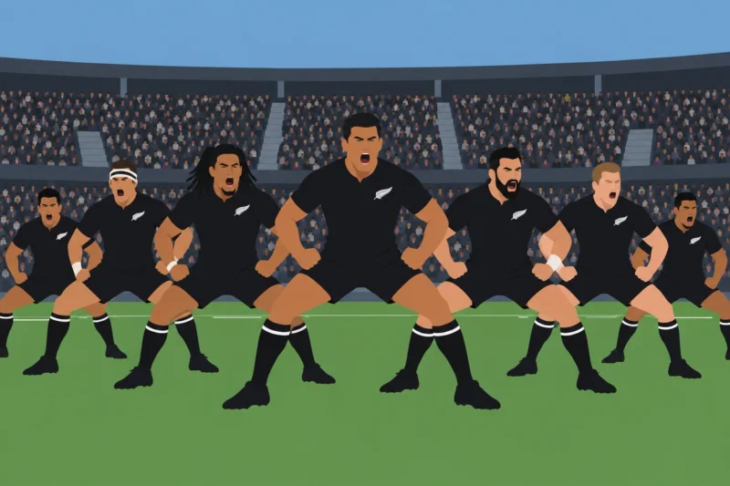 試合前に並ぶ選手たち