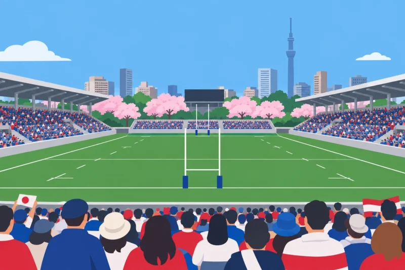 ラグビースタジアムの風景