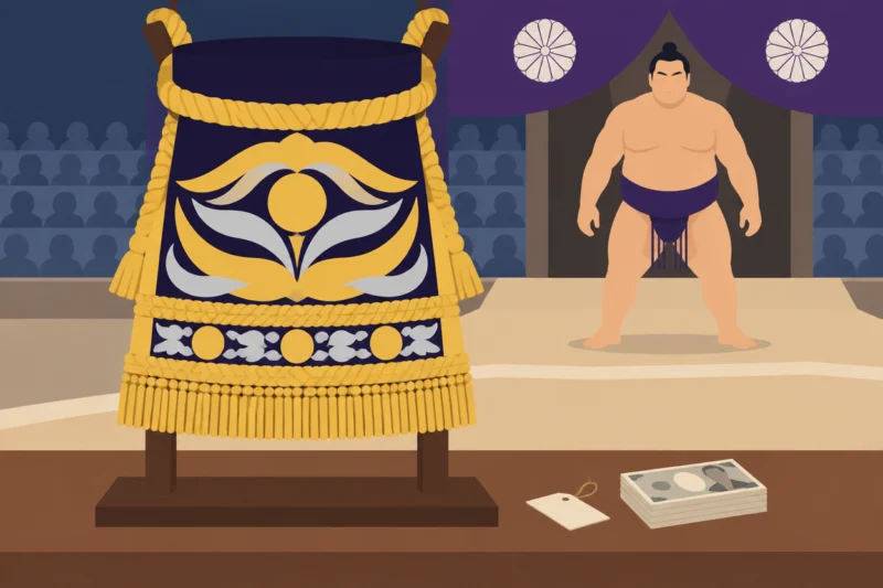 化粧まわしの額