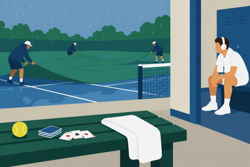 雨天中断の過ごし方