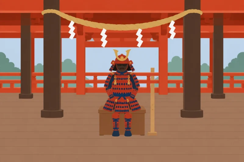 神社に奉納された甲冑